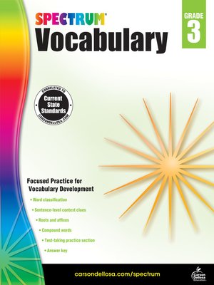 cover image of Spectrum Vocabulary, Grade 3